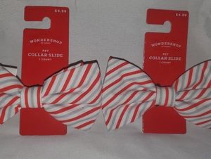 2-PACK PET DOG CAT COLLAR SLIDE BOW COSTUME ACCESS